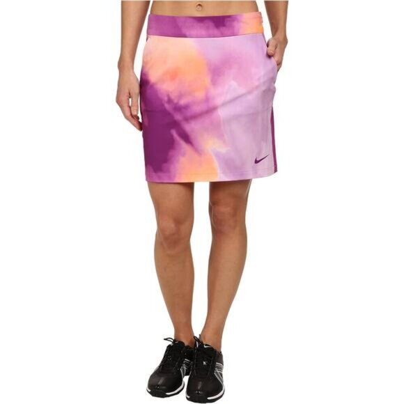 NIKE Golf Tour Performance Dri-Fit Skirt Sz 6 Purple Orange - Picture 2 of 7